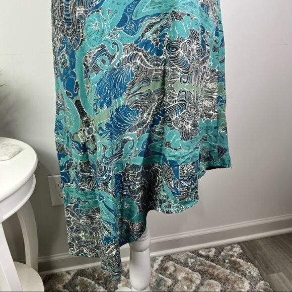 Zadig & Voltaire womens Root Printed Dress Asymmetrical size medium - Picture 4 of 13